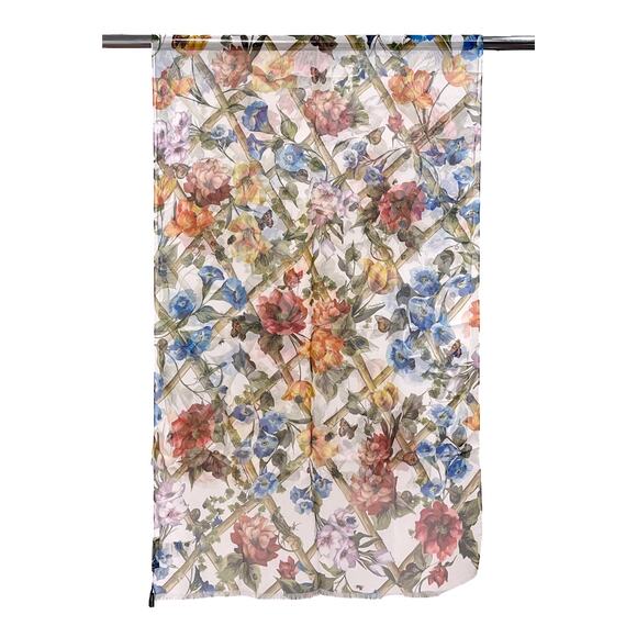 Dolce & Gabbana Floral Printed luxury lightweight silk scarf Shawl Orange Multi - Picture 2 of 9